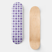 Paarse Bloemen met Lichte Achtergrond Persoonlijk Skateboard (Voorkant)