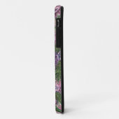 Paarse bloemen met naam Case-Mate iPhone case (Achterkant/links)