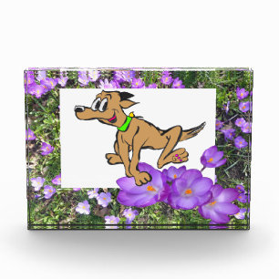 Paarse Bloemen met Paarse Krokussen Foto Blok
