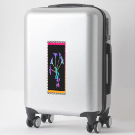 Paarse bloemen met rand sticker