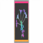 Paarse bloemen met rand sticker (Voorkant)