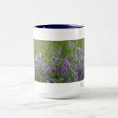 Paarse Bloemen met Spreuk Mok (Midden)