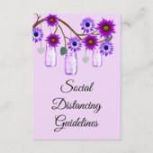 Paarse Bloemen Metselwerkpot Veiligheidsmaatregele Informatiekaartje (Voorkant)