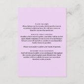 Paarse Bloemen Metselwerkpot Veiligheidsmaatregele Informatiekaartje (Achterkant)