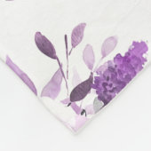 Paarse Bloemen Milestone Deken, Baby Meisje Maande Fleece Deken (Hoek)