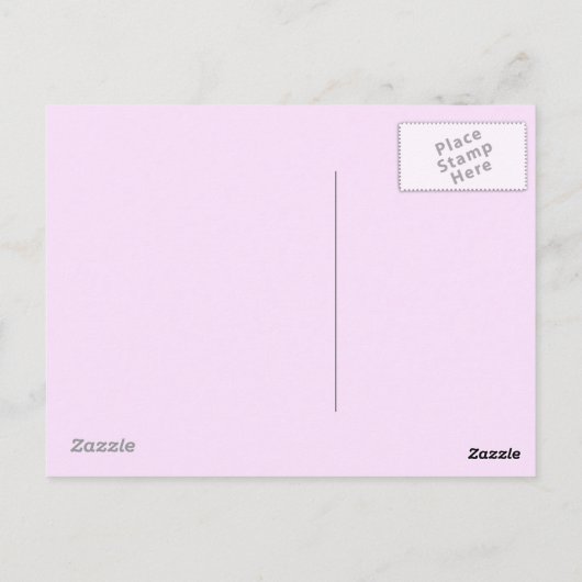 Paarse Bloemen Moederdag Groeten Briefkaart (Achterkant)