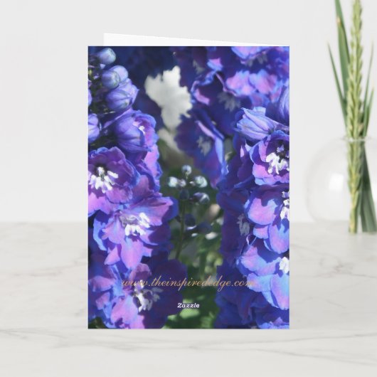 Paarse bloemen Moederdag Wenskaart Kaart (Achterkant)