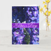 Paarse bloemen Moederdag Wenskaart Kaart (Gele Bloem)