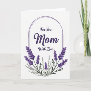 Paarse Bloemen Moeders Liefde Kaart