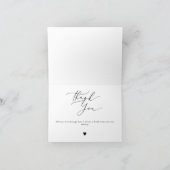 Paarse Bloemen Moody Kalligrafie Wedding Bedankkaart (Binnen)