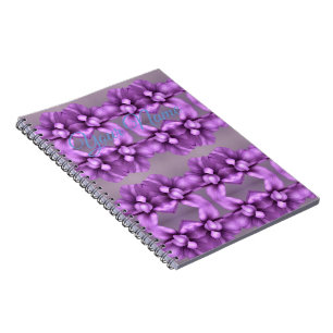 Paarse Bloemen NAAM Cadeau -  Bloem Notitieboek