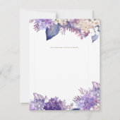 Paarse Bloemen Nikah Walimah Islamitische bruiloft Kaart (Achterkant)