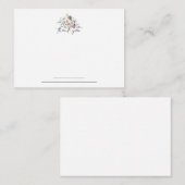 Paarse Bloemen Notecard Dank u Notitiekaartje (Voorkant / Achterkant)