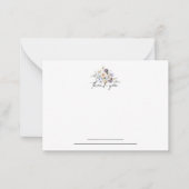 Paarse Bloemen Notecard Dank u Notitiekaartje (Voorkant)