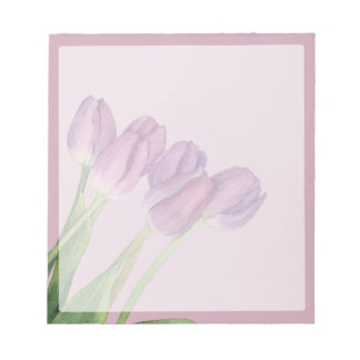 Paarse Bloemen Notitieblok