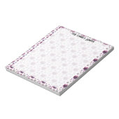 paarse bloemen notitieblok (Linkerzijde)