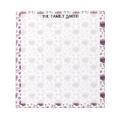 paarse bloemen notitieblok (Voorkant)