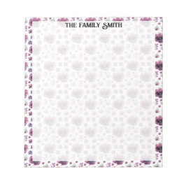 paarse bloemen notitieblok