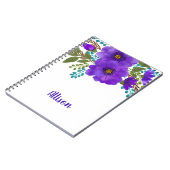 Paarse Bloemen Notitieboek (Linkerzijde)