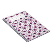 paarse bloemen notitieboek (Rechterzijde)