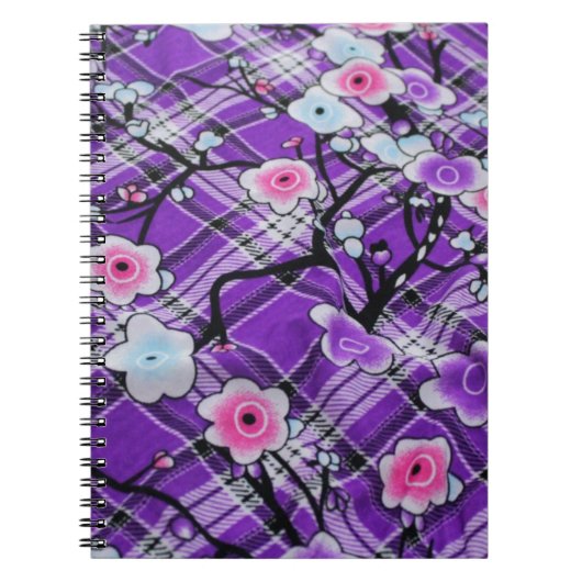 Paarse Bloemen Notitieboek (Voorkant)