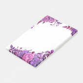 Paarse bloemen notities. Lila bloemen. botanisch Post-it® Notes (Schuin)