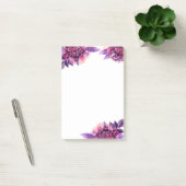 Paarse bloemen notities. Waterverf lila bloemen Post-it® Notes (Kantoor)
