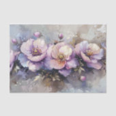 Paarse Bloemen Olieverfschilderij Decoupage Tissuepapier (Voorkant)