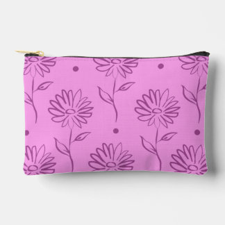Paarse Bloemen Omlijning Patroon Etui