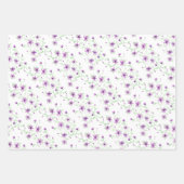 Paarse bloemen op de wijnstok inpakpapier vel (Voorkant)