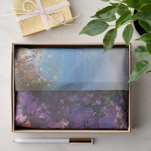 Paarse bloemen op het strand Decoupage Tissuepapier (Geschenk)