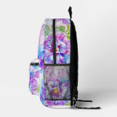 Paarse Bloemen Pansy Waterverf Rugzak (Rechts)
