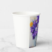   paarse bloemen papieren bekers (Rechts)