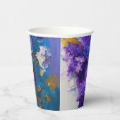paarse bloemen papieren bekers (Rechts)