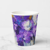 paarse bloemen papieren bekers (Voorkant)