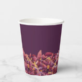 Paarse Bloemen- Papieren Bekers (Achterkant)