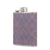 Paarse Bloemen Patroon Heupfles (Links)