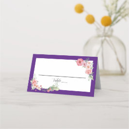 Paarse Bloemen Plaatskaartje