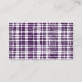 Paarse Bloemen Pompoen Luier Raffle Ticket Informatiekaartje (Achterkant)