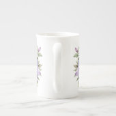 Paarse Bloemen  Porselein Kop (Achterkant)