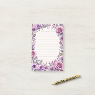 Paarse bloemen. post-it® notes