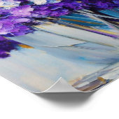   paarse bloemen poster (Hoek)