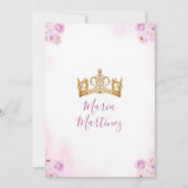 Paarse Bloemen Prinses Koninklijk Kasteel 1e Verja Kaart (Achterkant)