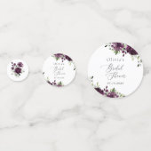 Paarse Bloemen, Pruim Bloemen, Boho, Bruidsfeest Confetti (Voorkanten)