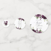 Paarse Bloemen, Pruim Bloemen, Boho, Bruidsfeest Confetti (Achterkanten)