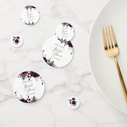 Paarse Bloemen, Pruim Bloemen, Boho, Bruidsfeest Confetti (Groep)