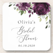 Paarse Bloemen, Pruim Bloemen, Boho, Bruidsmeisje  Bier Onderzetter (Voorkant)