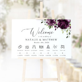 Paarse Bloemen, Pruim Bloemen, Trouwtijdlijn Poster