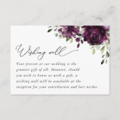 Paarse Bloemen, Pruim Bloemen, Wensput voor de Bru Informatiekaartje (Voorkant)