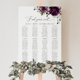 Paarse bloemen, Pruimenbloemen, Boho, Zitkaarten Poster